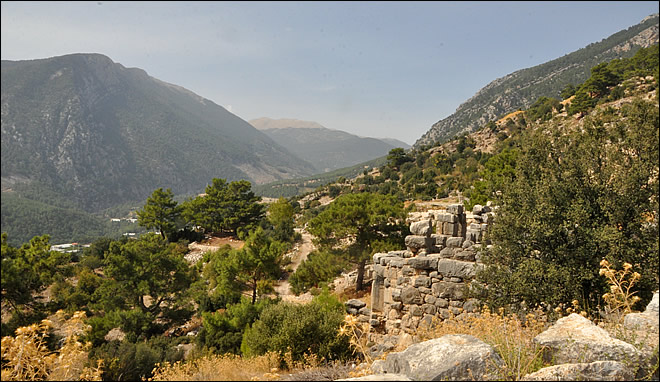 Vue des environs d'Arykanda Le site antique d'Arykanda
