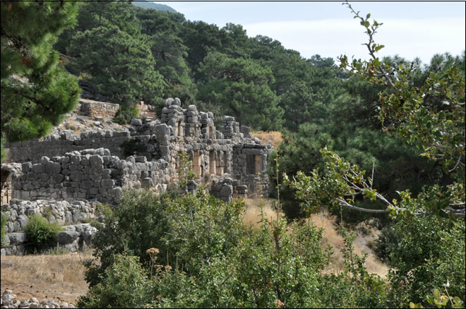 Les thermes à Arykanda Le site antique d'Arykanda