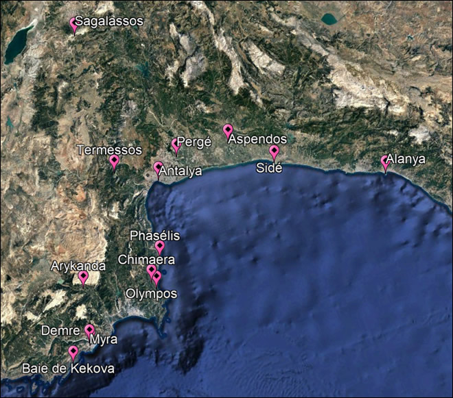 Carte des sites à découvrir