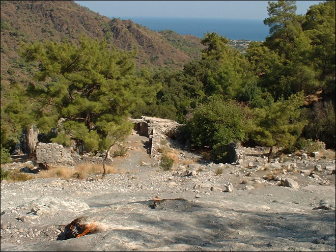 Vue depuis Chimaera (Yanartas)